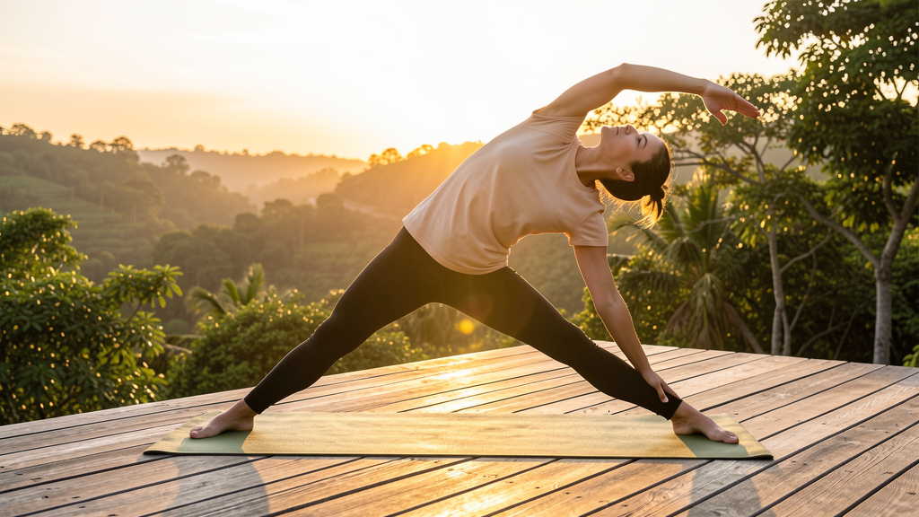 Prática de yoga — força e flexibilidade em harmonia